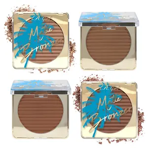 L.A. Girl Matte Bronzer 2 Shades - 0.53 OZ 15g Bronzing Powder with Tropical Design Packaging
