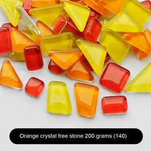 Glue Irregular Tiny Mosaic Tiles Hobby Kids Handmade Crystal Crafts Bathroom Kitchen Home Decoration DIY Art Project, 0.4X0.4 Inch (Mixed Color Series)