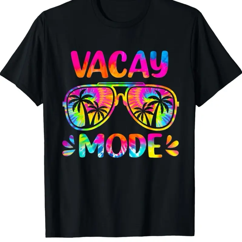 VACAY MODE , vacation summer T-Shirt Unisex 100% Cotton White High Quality Design Comfortable Fit for Men and Women - Overall, Breathable