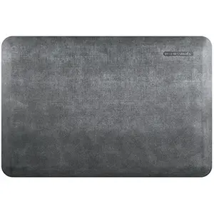WellnessMats EL32WMRBNGRY 3 x 2 ft. Estates Linen Polyurethane Mat - Slate