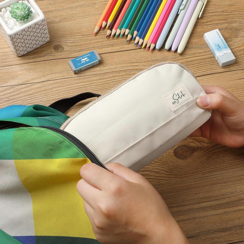 Mr. Pen - Selah Pencil Case, 5 ColorsSelah Theme with 5 Mesh Pockets Oxford Fabric Compact Light for Students Professionals