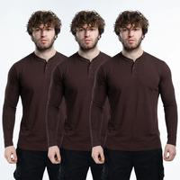 Long Sleeve 3PK Chocolate Brown 