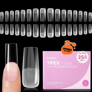 Beetles Tipex 2.0 Tipex Lite Apex Nail Extension Tips  Almond/Coffin/Square/Oval/Stiletto/Squaoval Shape Thick Acrylic Nail Flat Nails Manicure Gel press ons Nail Art DIY Nails Art Fall Nail Halloween Nail Black Friday Winter Nail Christmas Gift