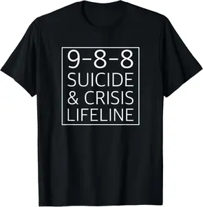 100% Cotton 988 Shirt - Suicide Awareness Crisis Lifeline 988 Shirt T-Shirt