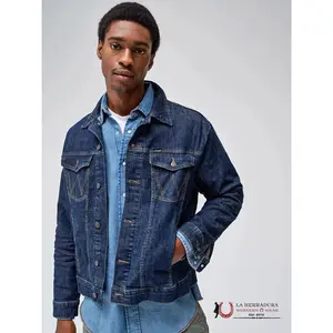 Men's Wrangler® Classic Denim Trucker Jacket in Dark Wash