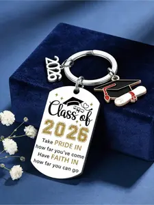 2026 Graduation Gift for Him, 2026 Graduate Keychain, University College Middle School Senior Master Commemorative Item, Graduation Charm Keychain, Gifts for Family and Teachers