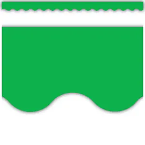 Green Scalloped Border Trim