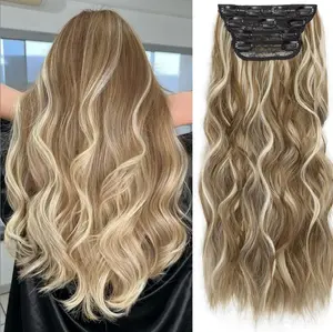 [Plodon] 24/20/16-Inch 4-Piece Set (4/3/2/2 Clips) — Volumizing Hair Extensions. Natural & Seamless: Invisible Edges, Undetectable Look; Comfortable Wear: Pressure-Free Fit; Natural Volume: Adds Fullness & Body; Perfect for Spring & Summer.