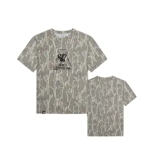 Alabama Crimson Tide Printing Original Bottomland Pattern Camo Tee, Mossy Oak Alabama Logo Printing Bottomland Tshirt