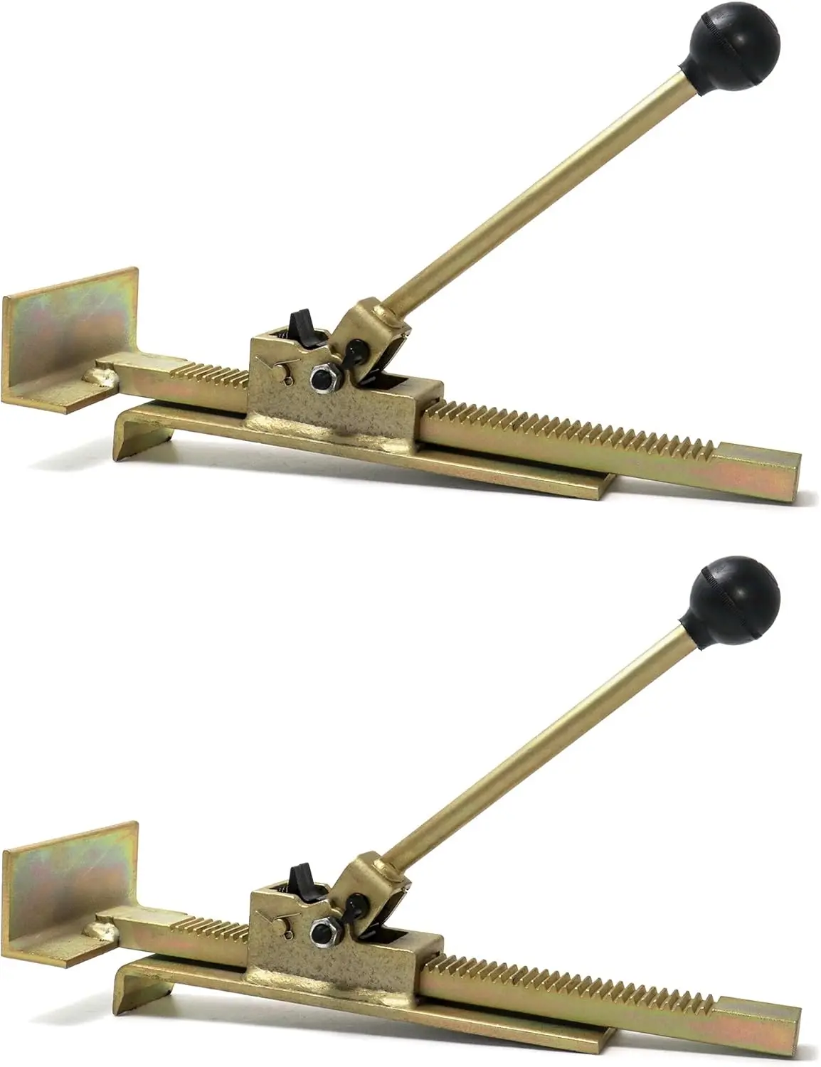 Flooring Jack, 2 Pack Professional Hardwood Flooring Jack and Positioning Tool for Straighten and Installing Hardwood Floors, Easy Ratcheting Mechanism