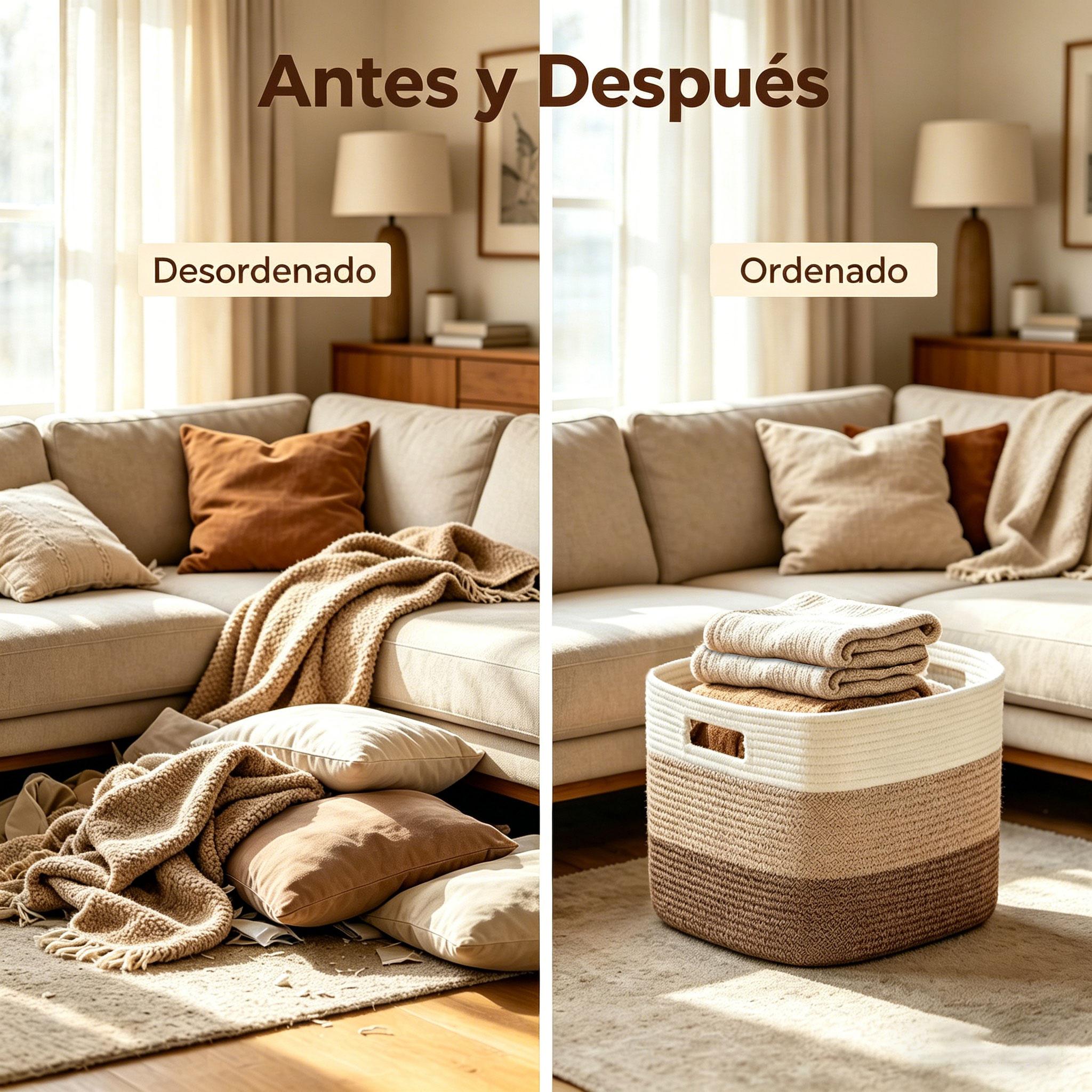 Large Capacity Storage Basket With Handle, Blanket Basket, Pillow Storage Basket, Living Room Bedroom Home Storage Tool