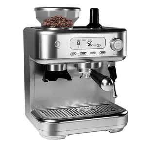 Espresso Machine 15 Bar, Coffee Machine with Grinder and Steam Milk Frother, Professional Espresso Maker with 78 Oz Removable Water Tank and PID System for Cappuccinos and Lattes