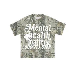 Mental Health Matters Unisex Dead Leaf Camo Graphic Tee