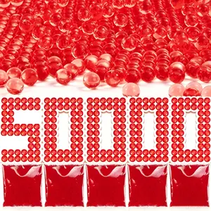 Soft Gel Ball Refills 50000 Rounds 7-8mm (5 Packs), High Water Content Recreational Paintball Accessories, Indoor & Outdoor Leisure Game Supplies for Ages 14+