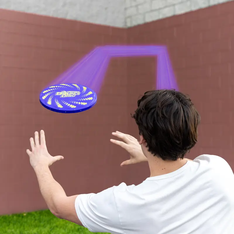 Bounce Disc - Throwing Disc Toy for Kids, Outdoor Backyard Game for Adults & Family, Ages 5+| Bounces Off Walls & Floors