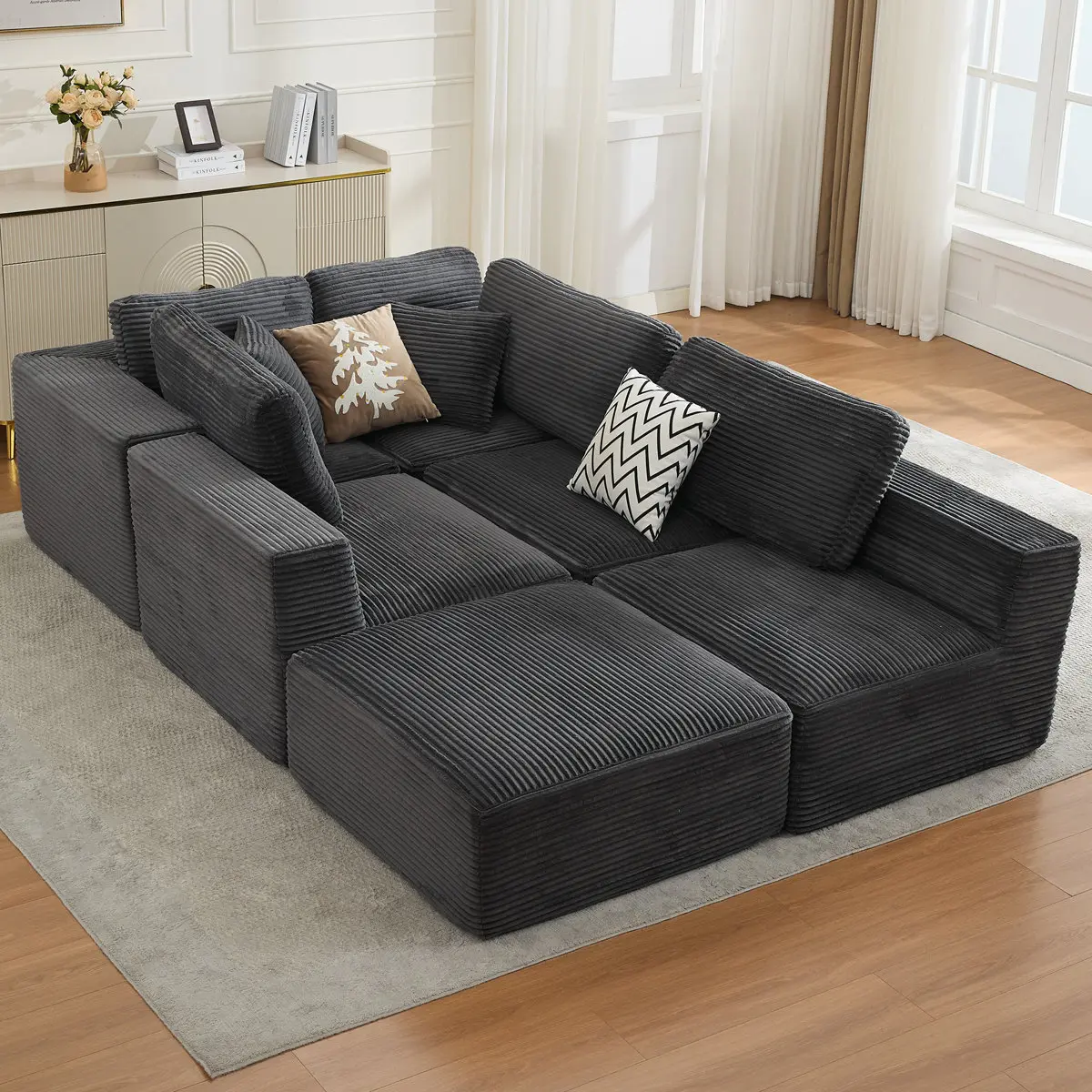 6-Piece Slate Gray