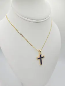 Cuban Link Chain 2mm with Cross Pendant - Simple Design for Versatile Use