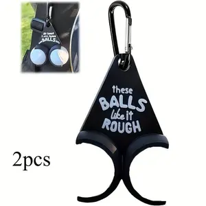 2pcs Golf Ball Holder - Funny Golf Gifts, Funny Golf Tees with Carabiner, Gag Golf Ball Storage Rack, Golf Accessories, Golf Gift Accessory, Great Gift for Golf Lovers, Golf Bag Accessories