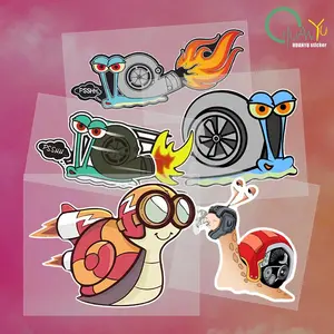 Classic Design Funny PSSHH Snail Turbine Sticker Racing Sticker Car Sticker Decoration