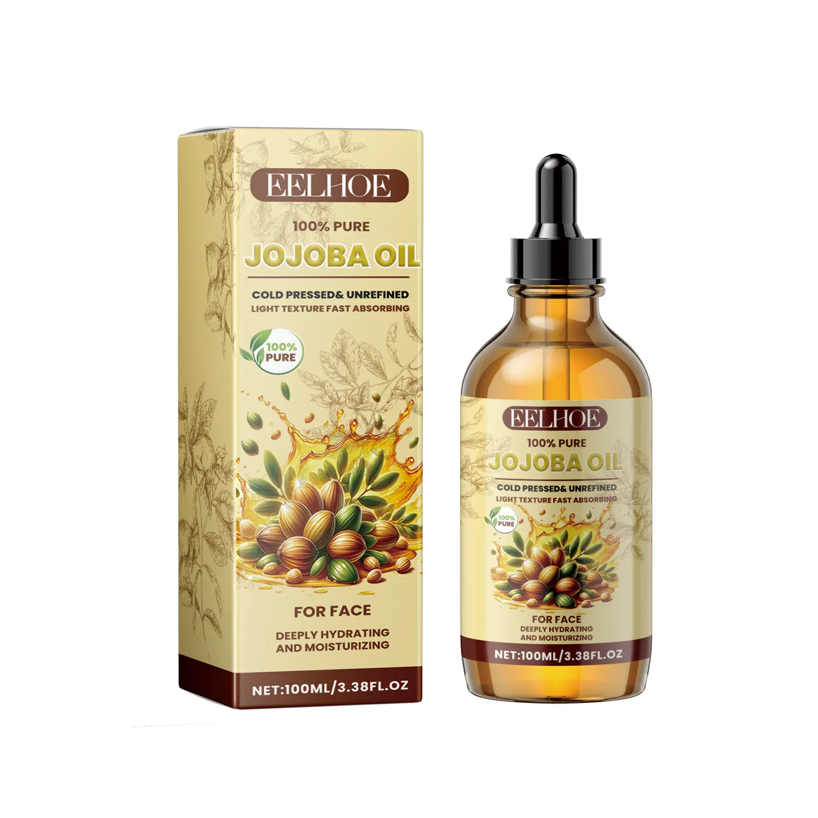 Jojoba Cuticle Oil for Nails - Softening, Nourishing Base Oil for Cuticle Care & Nail Protection Against Hangnails