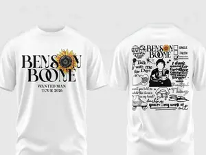 Benson Boone Wanted Man Tour 2026 T-Shirt S-4XL