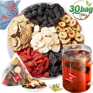 30 Tea Bags-Eight Treasure Wolfberry Kidney Tea, Organic Cleanse Tea, Ginseng Renal Tea, Traditional Herbal Blend – Gentle detox, For Men & Women beverage Cleansing mulberry chinese health