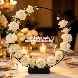 Metal Ring with Base for DIY Wedding Centerpiece, Wreath, Dream Catcher, Table Decor, All Seasons, Festival, Party Decor, Party Decoration
