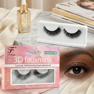 Ultra-Light 3D Faux Mink Eyelashes by Face Miracle. Invisible Clear Band for Seamless Wear. Medical Grade Fluffy Lashes (Glue Required).