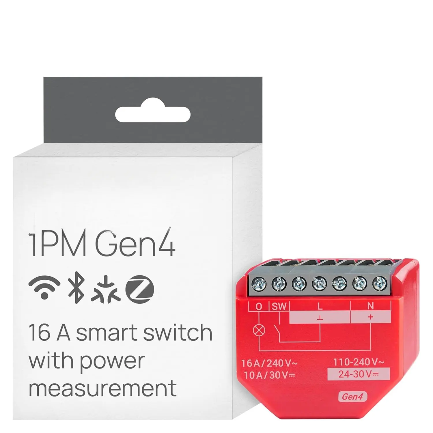 1PM Gen4 | , Zigbee, Matter  Relay  with Power Metering, 1- 16A |  Automation | Alexa,  ,  HomeKit Compatible | iOS Android App | No Hub