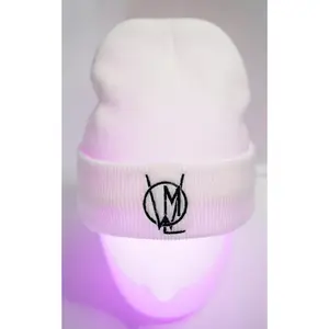 NEW MOMS Of Little Warriors White 12" Cuffed Beanie With Sherpa Liner