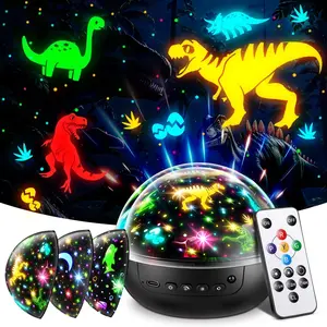 Dinosaur Toys for Kids 2-5, Remote+3 Films+93 Effects, 3 Timer+5 Brightness, Rotatable, Ideal Birthday Christmas Gift for 3 Year Old Boys