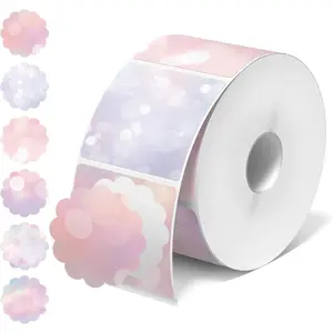 2" x 2" Thermal Labels - 750 Labels/Roll, Compatible with JADENS, Nelko, , Label Printers, , Oilproof, , Easy to Peel, for , Office, and Small Business, Bubbles