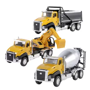 Construction Vehicle Toy Set for Kids Diecast Trucks Dump Truck Excavator Cement Mixer Engineering Toys for Boys Birthday Holiday Gifts
