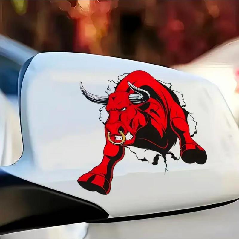 Angry Bull, Side Vinyl Decal with Aggressive Spanish Bull Design, Suitable for Trucks, Motorcycles, Metal Surfaces, Sticker for Cars