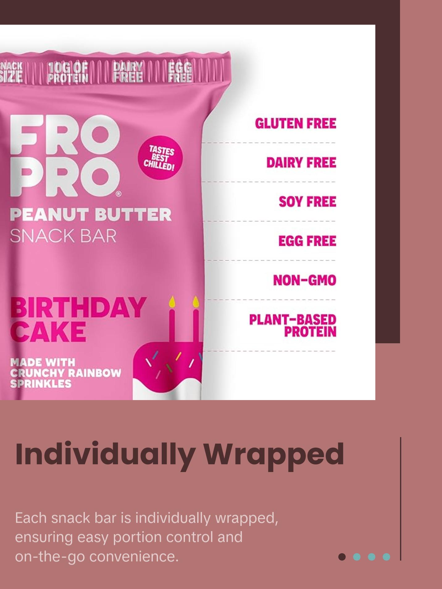 Sweet Tooth Variety 12 Pack - FROPRO Peanut Butter Snack Bars