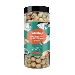 Farmley Makhana Healthy Protein Snacks | Gluten Free Plant Based Roasted & Flavoured Crisps (Pack of 1) | Fox Nuts | High Fiber | Healthy Snacks | Popped Lotus Seed - Pure Himalayan Salted | 3.20 Oz