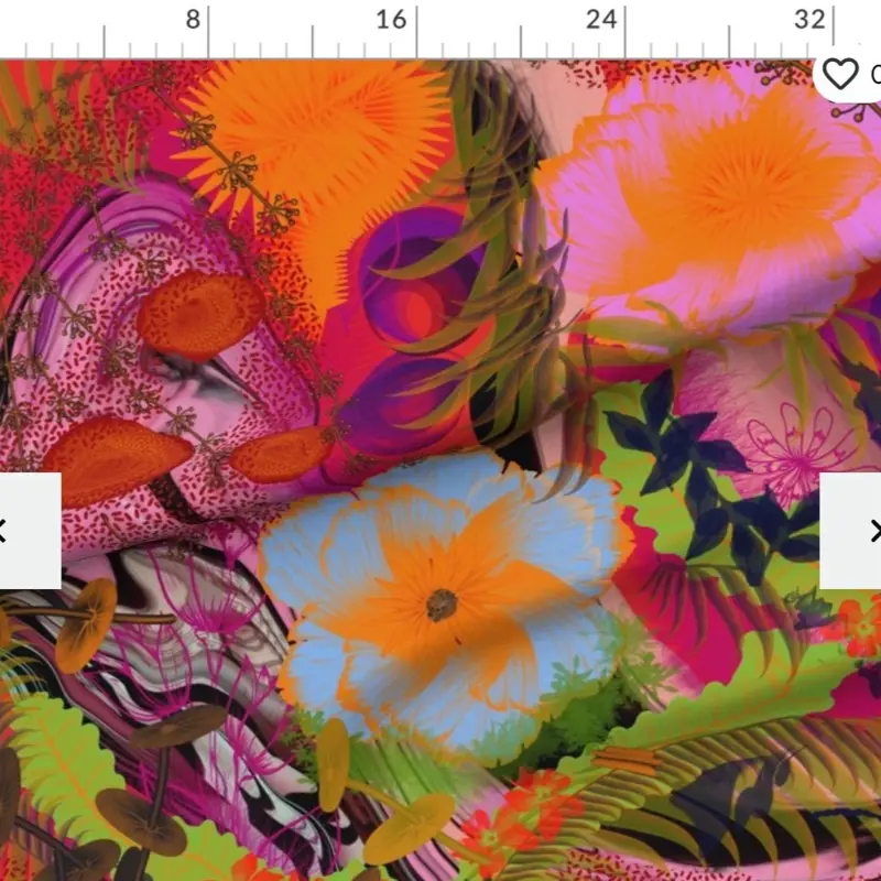 Art Design Fabric by RQuilts size is 36x42inches  one yard .Made of 100% cotton collage fabric.