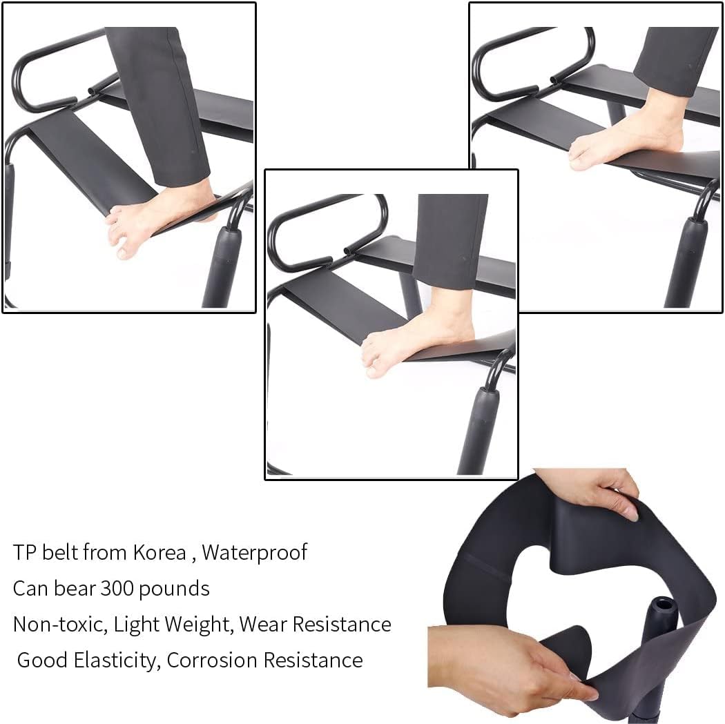 Multifunctional Adjustable Height Weightless Position Outdoor/Indoor Rocking Chair, Bouncing Stool, Foldable Portable Bouncy Chair, Bungee Chair, Outdoor Camping Chair, Detachable Furniture for Family/Couple Outings