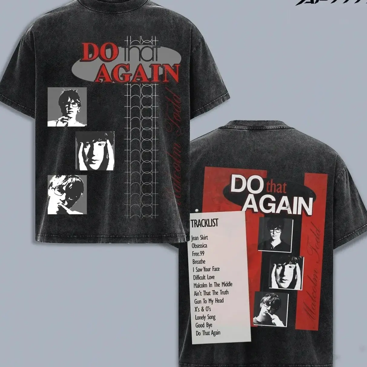 Malcolm Todd “Do That Again 2026 Tour Tee” Vintage Washed Indie Pop Graphic T-Shirt, Alternative Album Tracklist Back Print, Oversized Unisex Concert Merch, Soft Cotton Streetwear Fan Apparel KO9