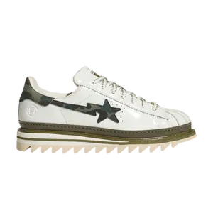 CLOT x BAPE x adidas Superstar 'Off White Olive Cargo'