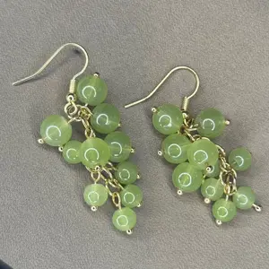 Sweet Fresh Grape Design Drop Earrings for Girls Party Jewelry