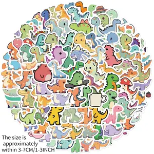 100pcs Short Leg Dinosaur Series Graffiti Stickers Waterproof Decorative DIY Creative Stickers for Kids Crafts