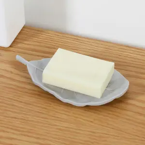 2pc Creative Plastic Soap Dish, Bathroom Soap Holder, Ceramic Look Laundry Soap Tray, Artistic Style, Toilet Soap Rack, Soap Organizer