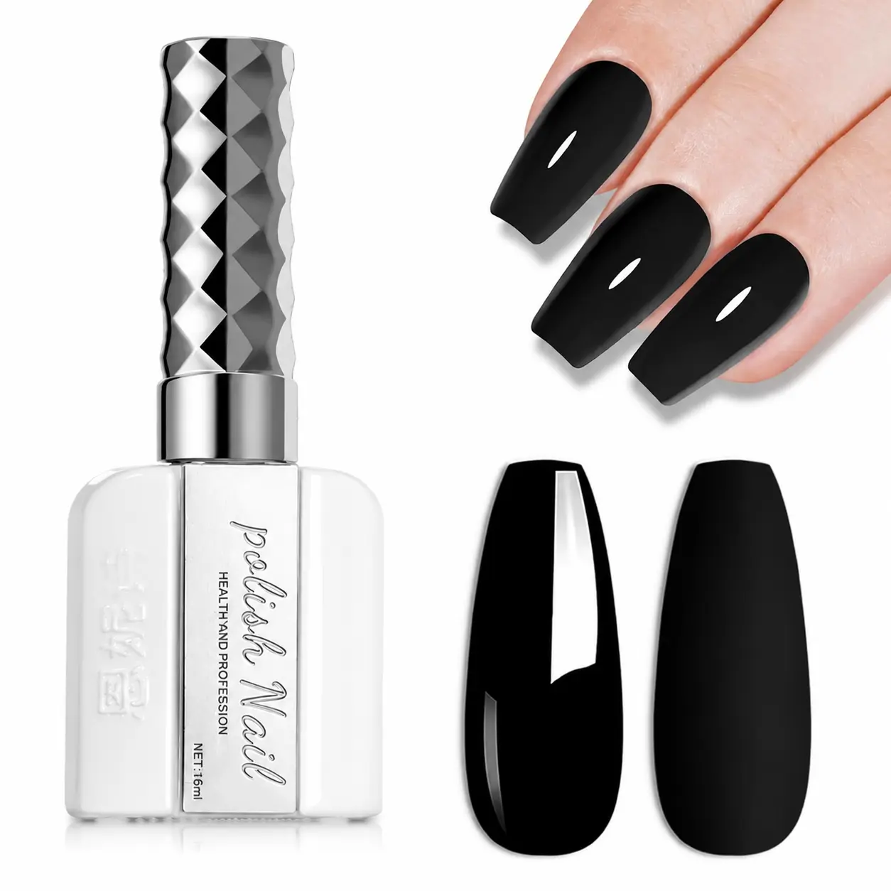 ANNIES Flawless Black Gel Nail Polish (16ml) - UV Cure, Soak Off, Easy Removal, Nail Care for DIY Manicure, Home Use