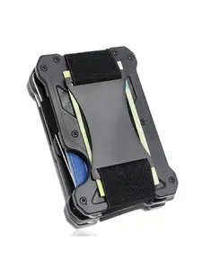 Wallet Magnetic Closure Wallet for iPhone Lightweight Phone Wallet Men's Ultra-Thin Aluminum Wallet with RFID Blocking 15 Card Slots