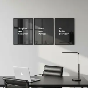 inspirational Men Gift, Offices Wall Art Prints, Motivational Quotes, Set of 3 Motivational Posters for Men – Office Wall Art, Room Decor, Unframed – 5 Size, 8x12 to 27x40 inch