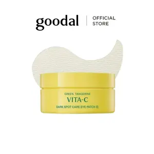 [GOODAL Official Shop] GOODAL Green Tangerine Vitamin C Dark Spot Care Eye Patches ALPHA | 25% Thicker Hydrogel Under Eye Patches | For Puffy Eyes and Dark Circles | 60 Patches