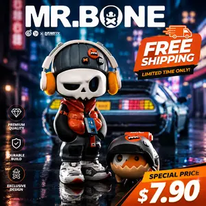 Graduation Gift MR.BONE Back To The Future Series,Collectible Toys Desktop Display Case Home Decoration ldeal,gift for boy,2.67inch Random Mystery Toys Action Figures