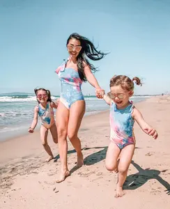 Multi Tie Dye Mommy & Me Matching Swimsuits