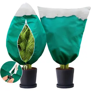 2 Packs 2.2 oz/yd2  Covers Freeze Protection, 23.6" X 31.5" Thickened Outdoor  Frost Protection Covers with Zipper & Drawstring, Frost Blankets for Tree in Winter